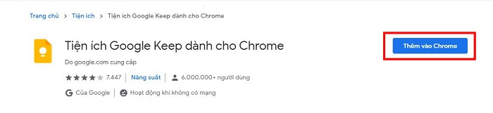 Sử dụng tiện ích mở rộng Google Keep