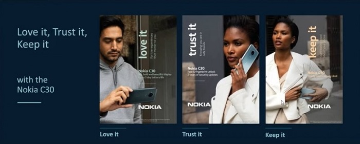 Nokia C30 sở hữu màn hình cực lớn