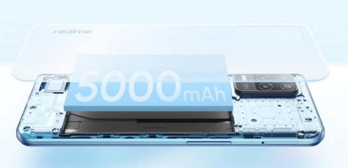 Realme 8 5G trang bị pin dung lượng 5000 mAh cùng công nghệ sạc nhanh 18W