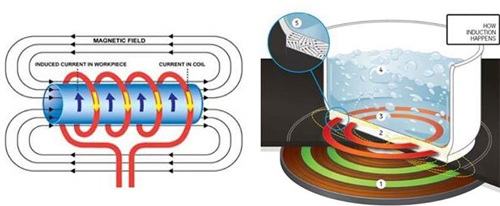 Bếp từ hoạt động dựa trên nguyên lý cảm ứng điện từ dòng điện Fu-cô