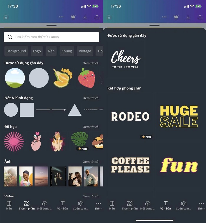 Các tìm kiếm hiện ra