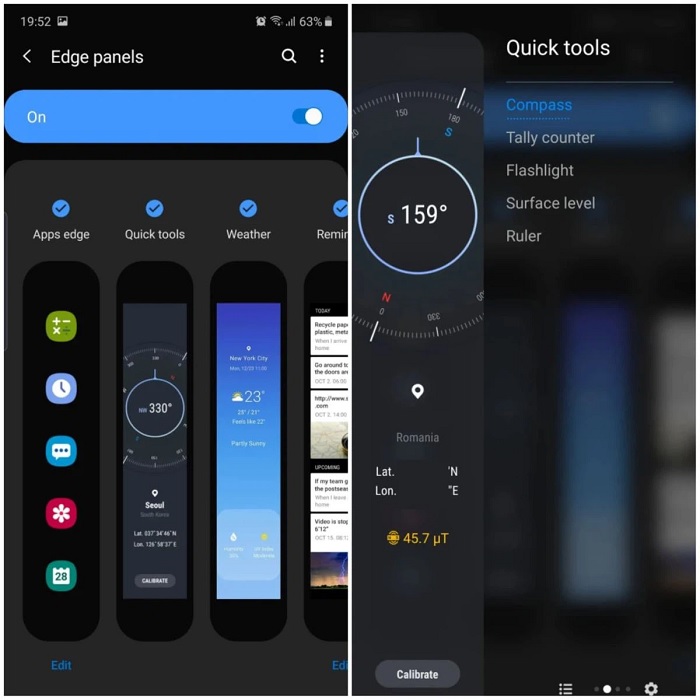 Sau khi đã mở được la bàn lên bạn sẽ xác định được hướng mà mình cần tìm