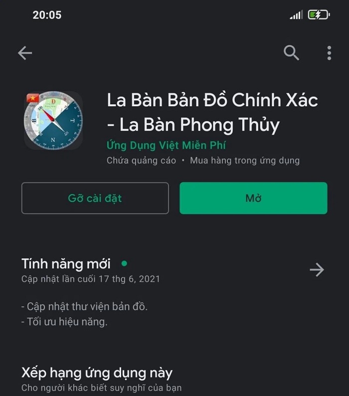 Ứng dụng la bàn