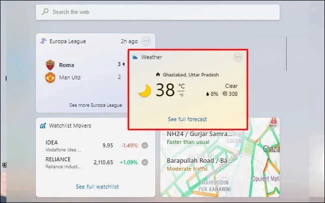 Di chuyển một widget đến vị trí khác. Khi đã đến vị trí mong muốn chỉ cần nhả chuột là xong