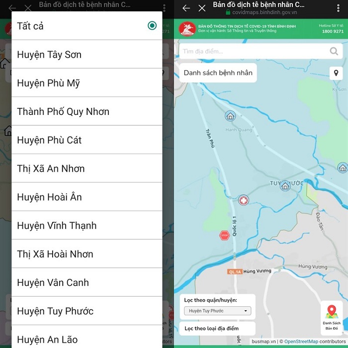 cách xem bản đồ dịch Covid-19 trên Zalo