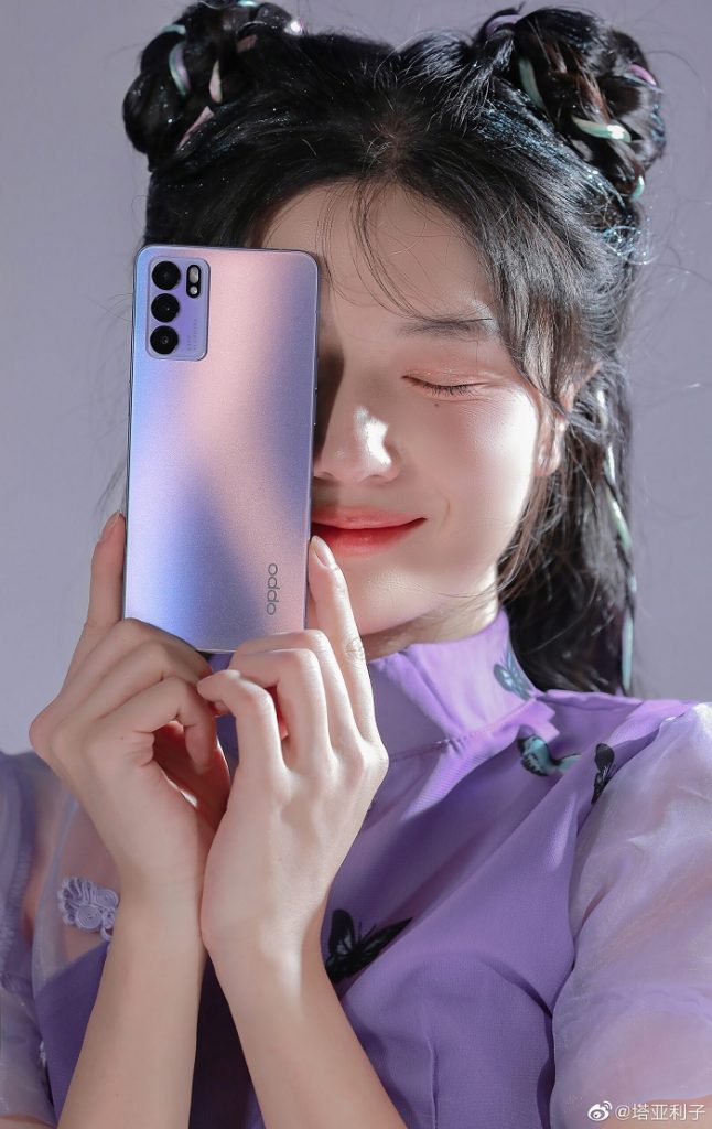OPPO Reno6 Purple Star màu tím độc đáo