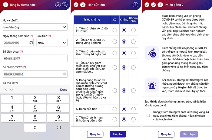 Đăng ký tiêm vaccine Covid-19 qua ứng dụng