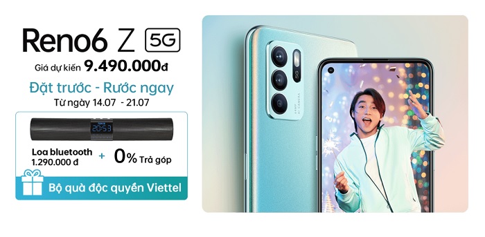 Đặt gạch OPPO Reno6 Z 5G rước ngay loa Bluetooth sành điệu cùng giá dự kiến hấp dẫn