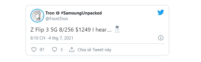 Giá Galaxy Z Flip 3 được tiết lộ