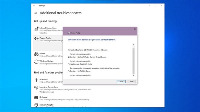 Chọn No, Do not open Audio Enhancement