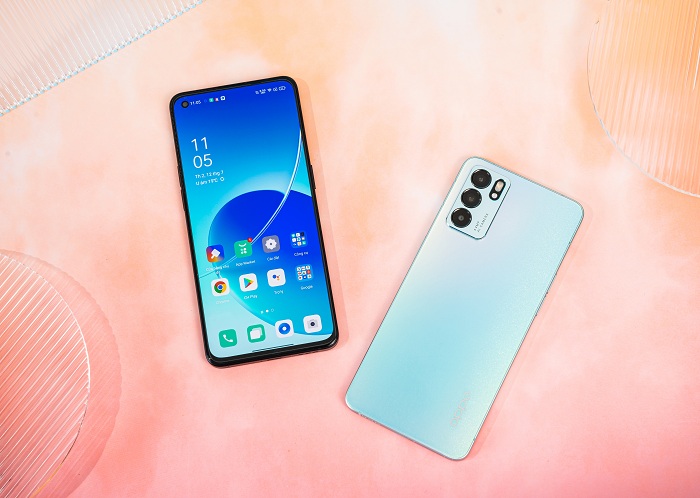 Reno6 5G sở hữu màn hình tần số quét 90Hz