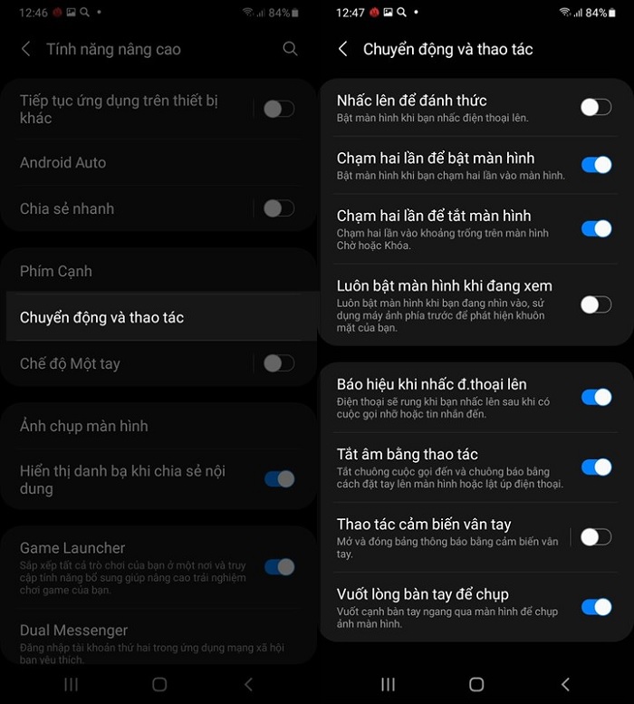 Chọn các thao tác thông minh