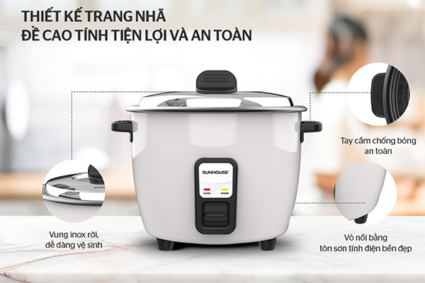 Nồi cơm nắp rời