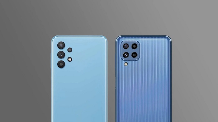 Camera sau trên Galaxy A32 bên trái và Galaxy M32 bên phải