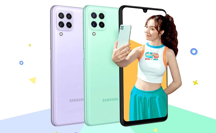Samsung Galaxy A22 4G với các màu sắc trẻ trung, đẹp mắt