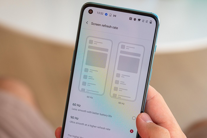 Màn hình hỗ trợ tần số quét 90Hz