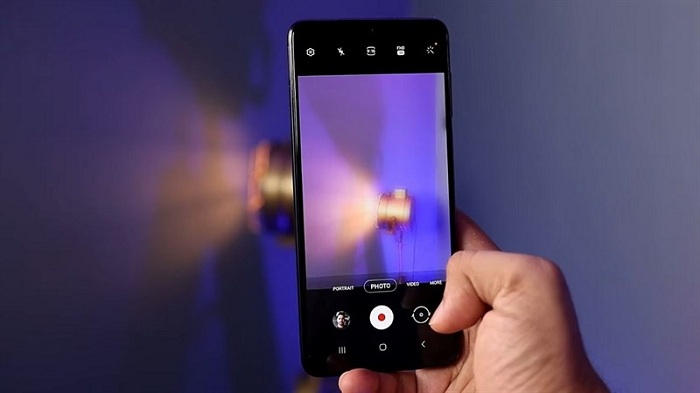 Giao diện camera trên Galaxy F22