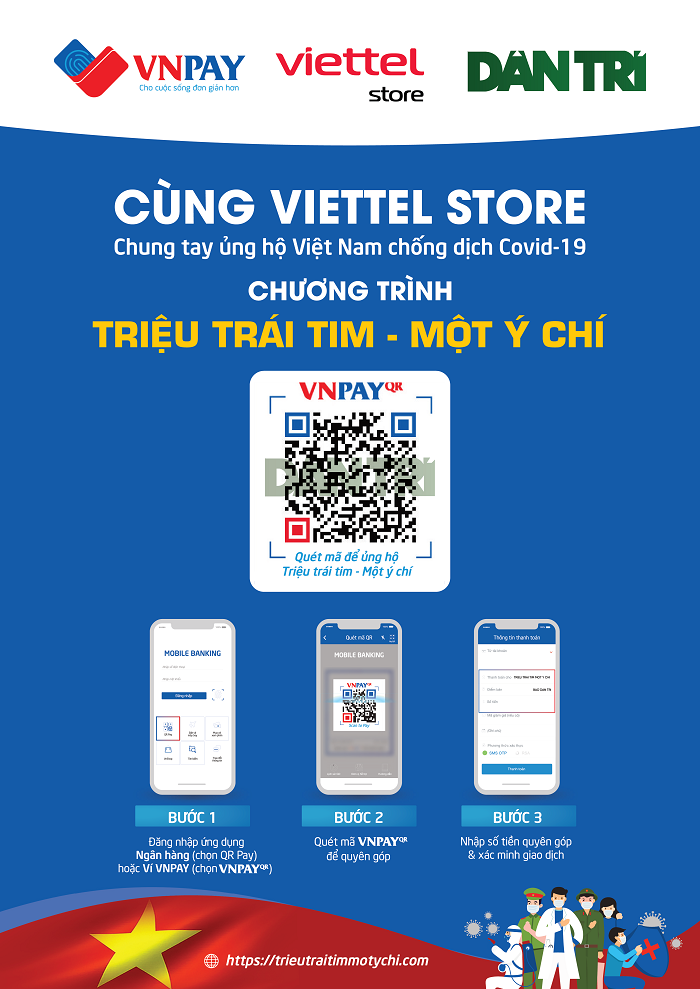 Hướng dẫn quyên góp gây quỹ "Triệu trái tim - Một ý chí".