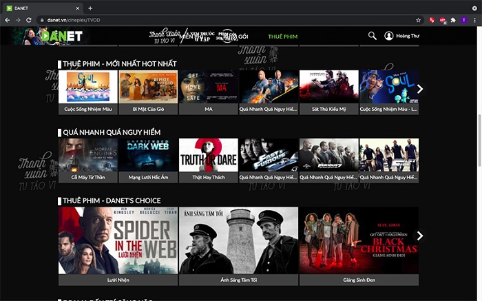 Danet.vn cho phép người dùng có thể lựa chọn thuê theo từng bộ mình thích