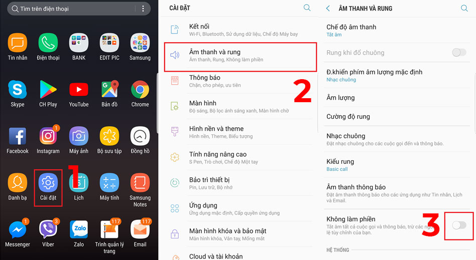 Cách bật chế độ không làm phiền trên Android