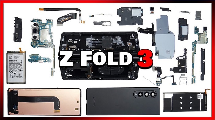 Toàn bộ linh kiện bên trong của Galaxy Z Fold3 5G