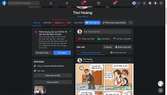 Chọn mục bạn bè