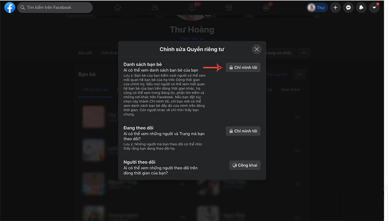 Thay đổi chỉ mình tôi