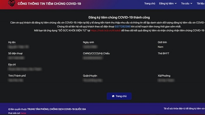 cách đăng ký tiêm vaccine Covid-19 cho người thân