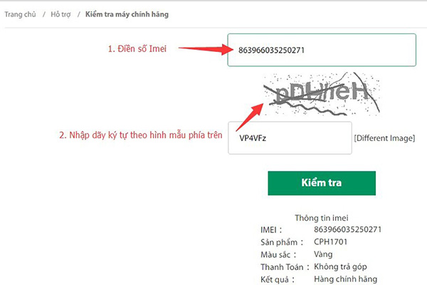 Kiểm tra điện thoại OPPO chính hãng (1)
