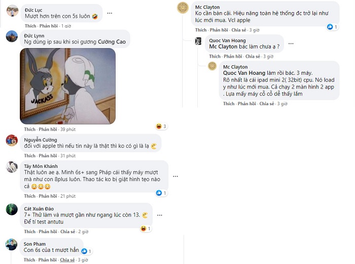 Một số phản hồi sau khi đã thay đổi vị trí cho iPhone