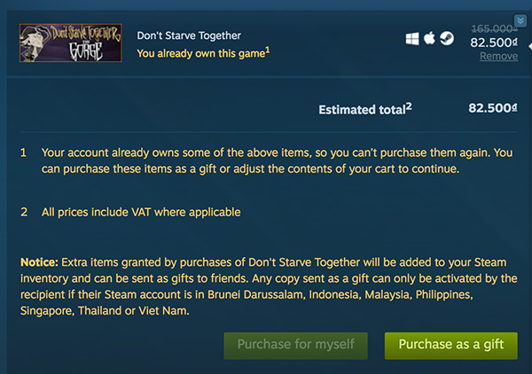 Chọn Mua game làm quà tặng