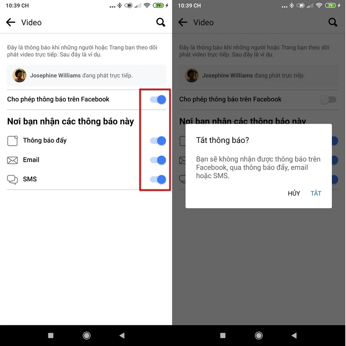 cách tắt thông báo live stream trên Facebook