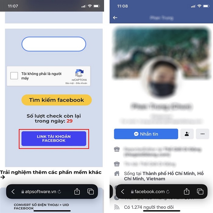 Người tìm kiếm phải đăng ký số điện thoại trên Facebook