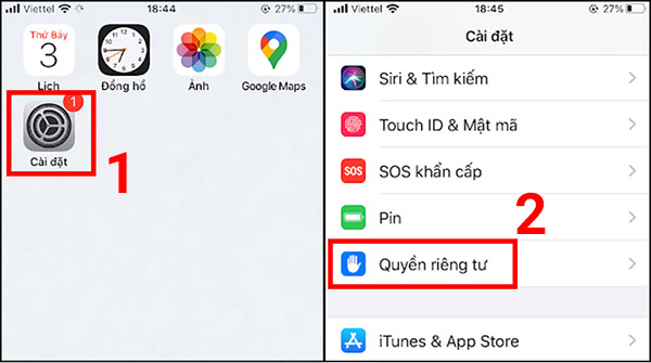 Cấp quyền truy cập cho camera cho ứng dụng khi gọi video call