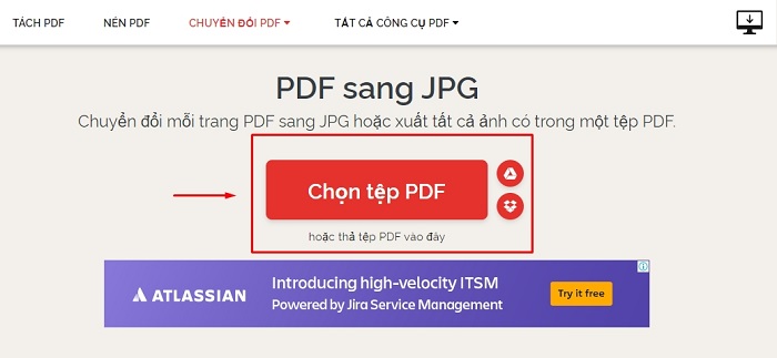 Chọn tệp PDF muốn tải