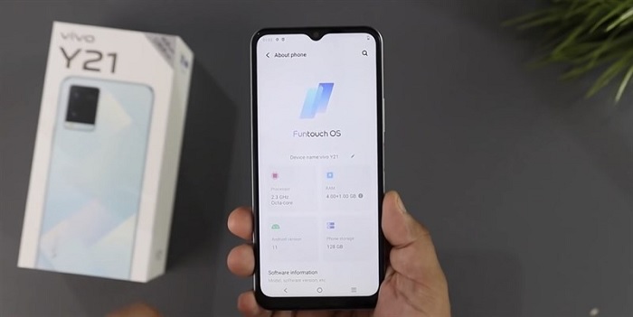 Vivo Y21 sử dụng giao diện tùy biến FuntouchOS 11.1