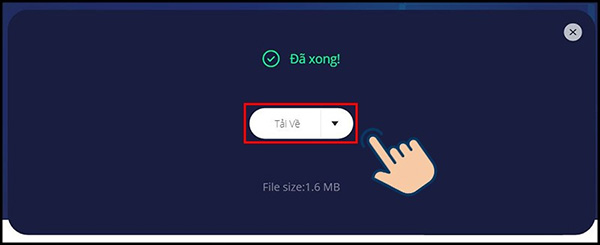 Tải file đã ghép về thiết bị