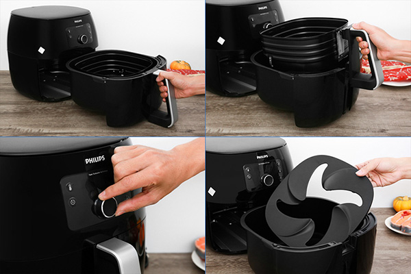 Nướng bánh bông lan bằng nồi chiên không dầu