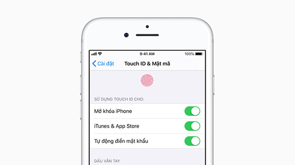 Không thể kích hoạt Touch ID trên iPhone này