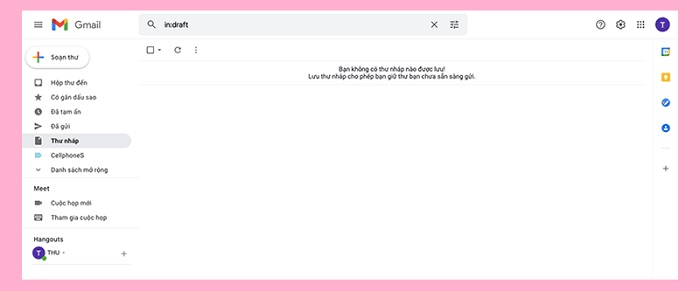 Nó chỉ hiển thị khi có email mới
