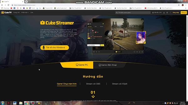 Phần mềm Livestream Youtube CubeTV