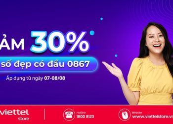 Viettel Store giảm 30% SIM số đẹp có đầu 0867**