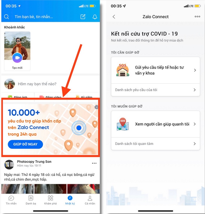 Thông tin về banner Zalo Connect