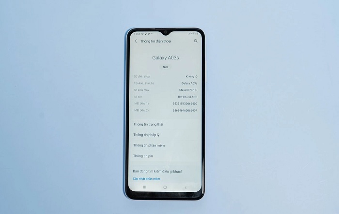 Thông số kỹ thuật của Galaxy A03s