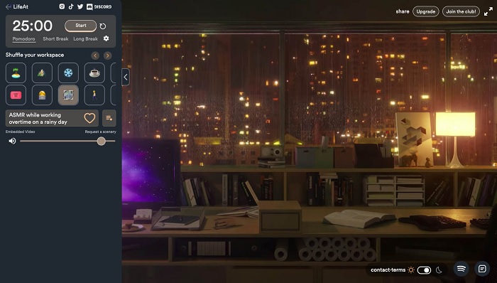 Giao diện một đoạn nhạc của website