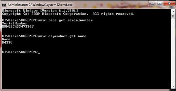 Sử dụng bảng chọn Windows kiểm tra serial laptop (1)