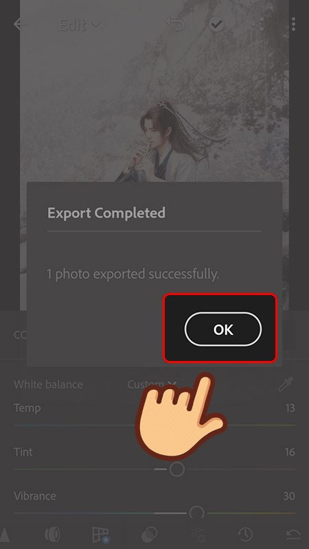 Cách xuất ảnh Lightroom trên điện thoại (4)