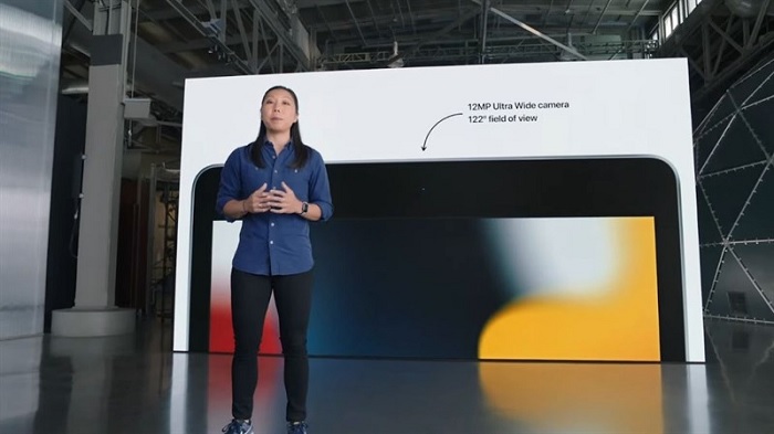 iPad Gen 9 được nâng cấp mạnh về camera trước với camera góc siêu rộng 12MP