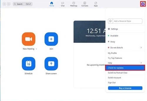 Kiểm tra cập nhật
