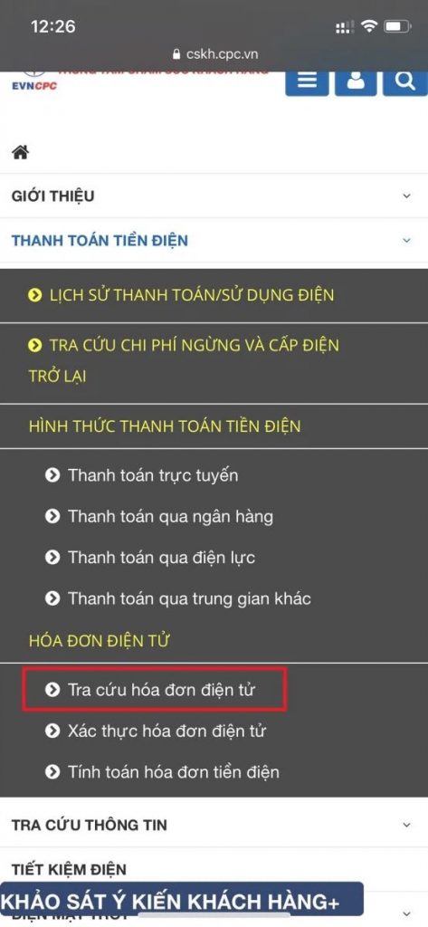 cách xem lượng điện tiêu thụ trong tháng